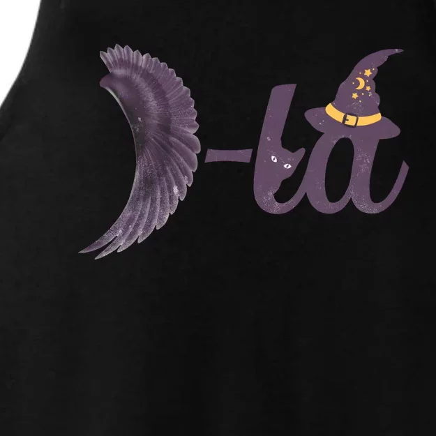 Retro Comma La Halloween Witch Ladies Tri-Blend Wicking Tank