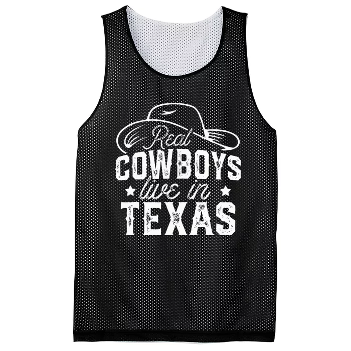 Real Cowboys Live In Texas Lover State Texans Texan Mesh Reversible Basketball Jersey Tank