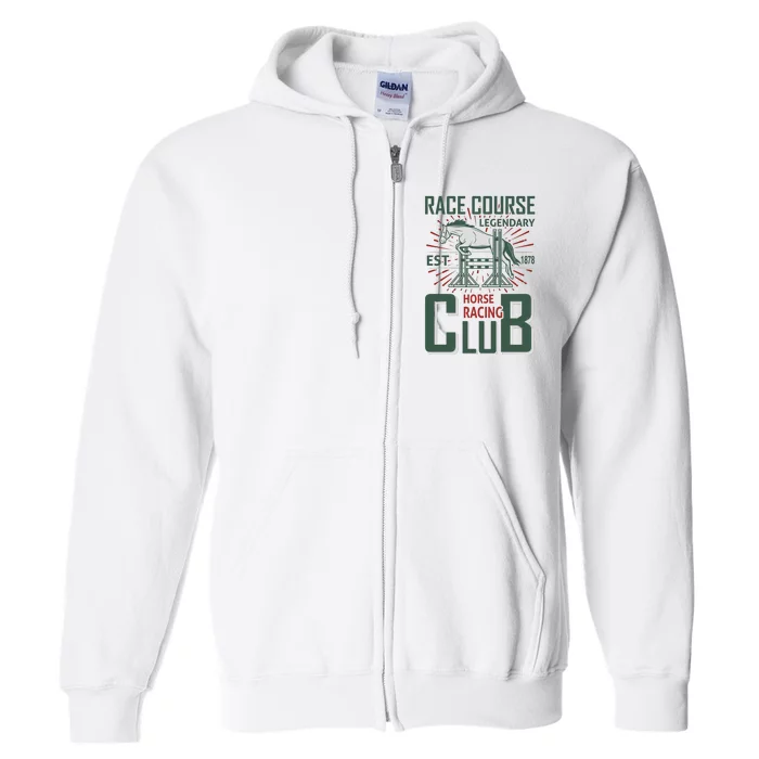 Race Course Legendary Horse Racing Club Full Zip Hoodie