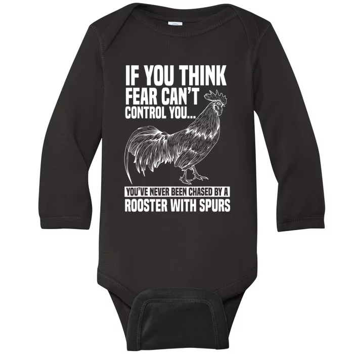 Rooster Chicken Lover Animal Baby Long Sleeve Bodysuit