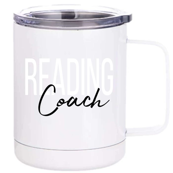 Reading Coach Literacy Coach Teacher Gift Front & Back 12oz Stainless Steel Tumbler Cup