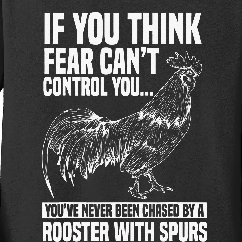 Rooster Chicken Lover Animal Kids Long Sleeve Shirt