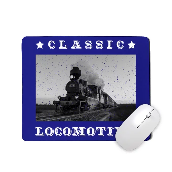 Retro Classic Locomotive Steam Train Lovers Vintage Gift Mousepad