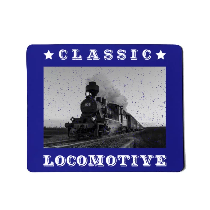 Retro Classic Locomotive Steam Train Lovers Vintage Gift Mousepad