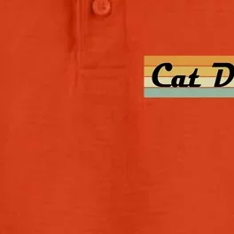 Retro Cat Lovers Cat Daddy Dry Zone Grid Performance Polo