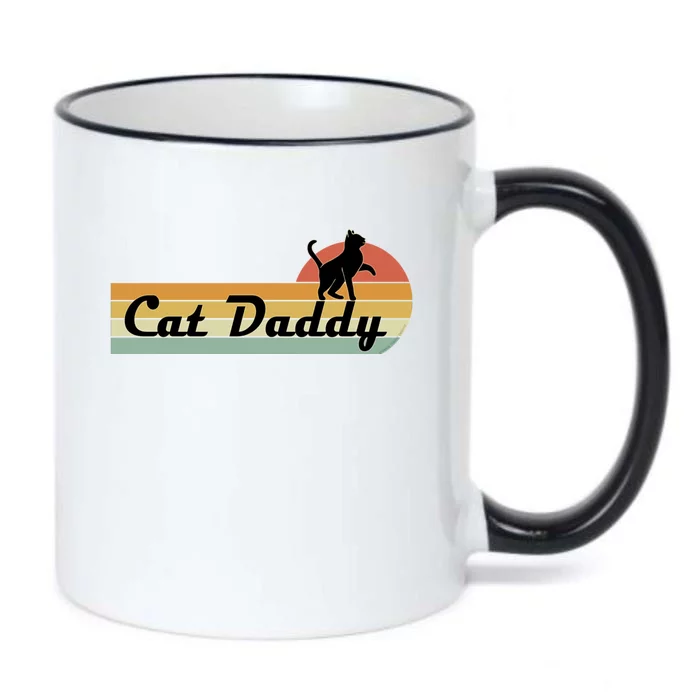 Retro Cat Lovers Cat Daddy Black Color Changing Mug