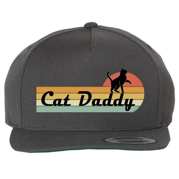 Retro Cat Lovers Cat Daddy Wool Snapback Cap