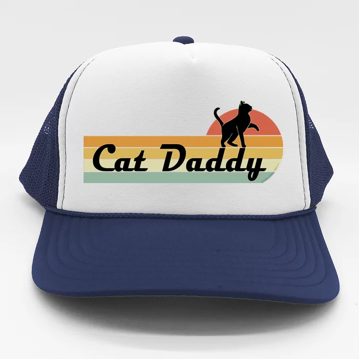 Retro Cat Lovers Cat Daddy Trucker Hat