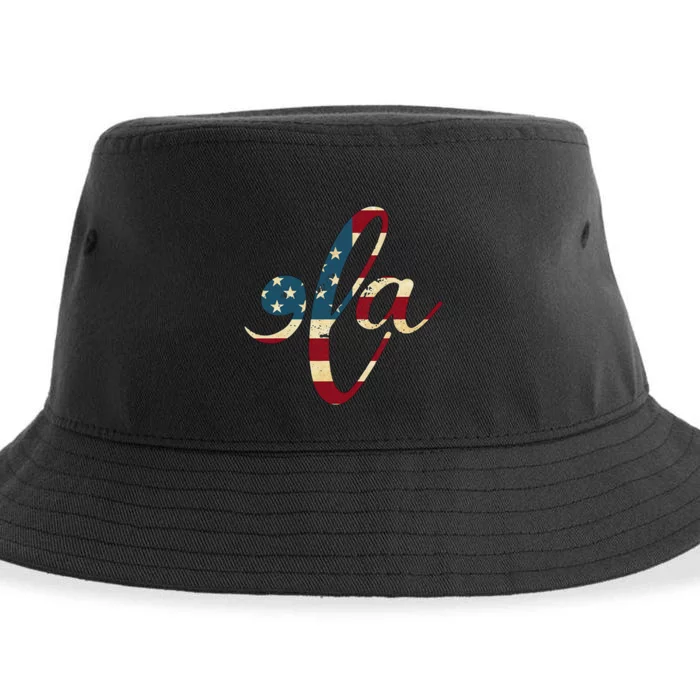 Retro Comma La Kamala Harris 2024 Gift Sustainable Bucket Hat