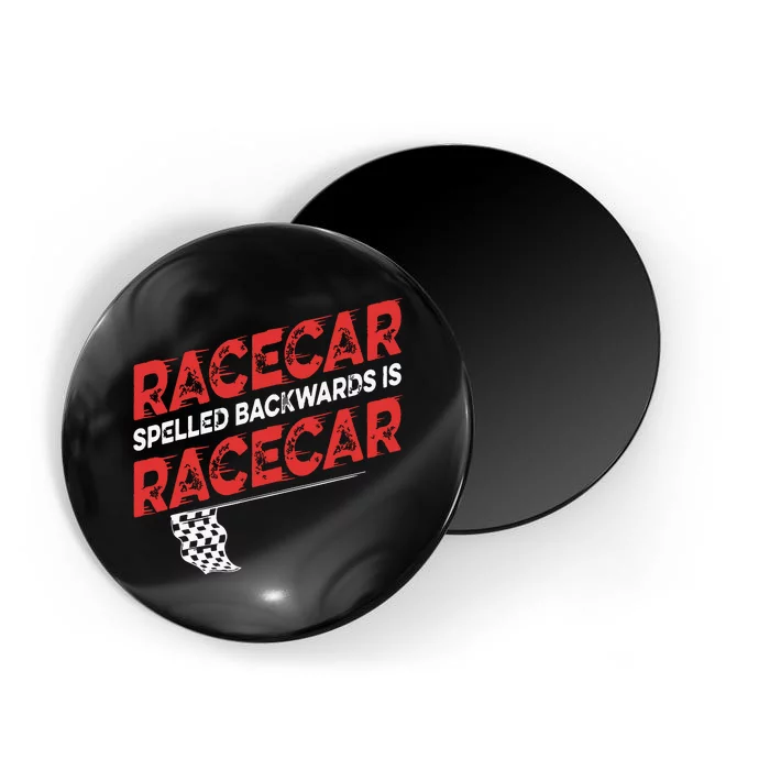 Race Car Lovers Car Racing Apparel Racecar Spelled Backwards Magnet