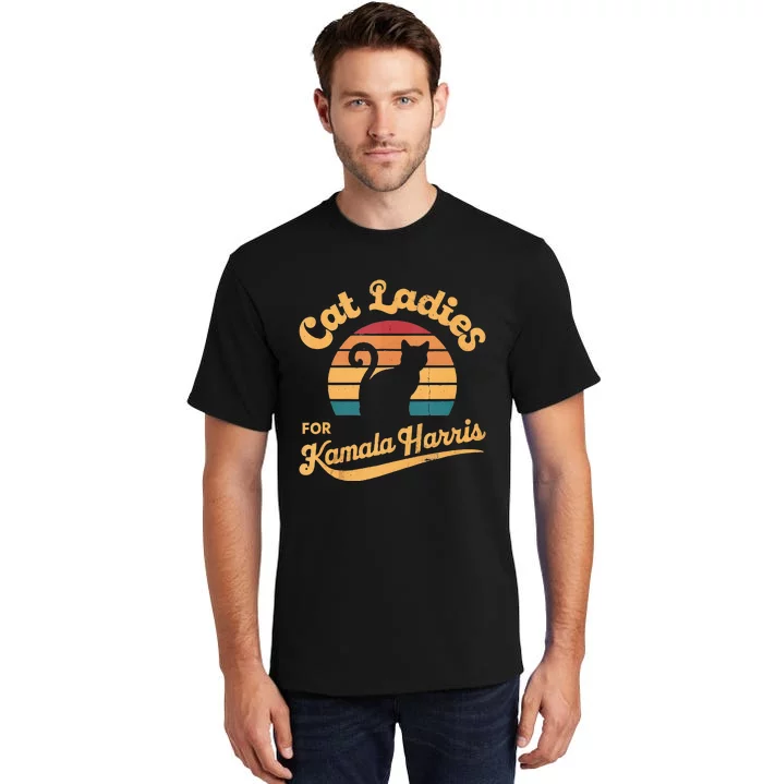 Retro Cat Ladies For Kamala Tall T-Shirt