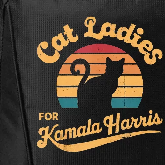 Retro Cat Ladies For Kamala City Backpack