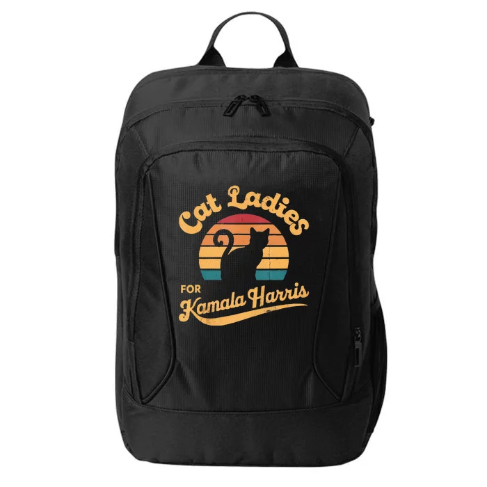 Retro Cat Ladies For Kamala City Backpack