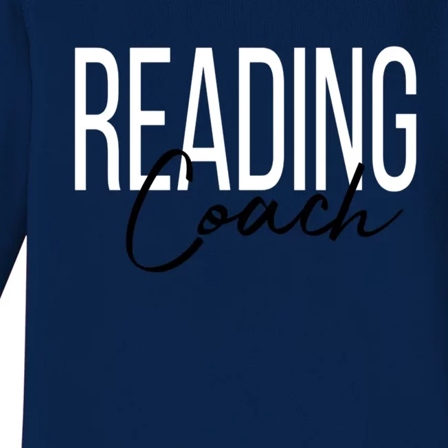 Reading Coach Literacy Coach Teacher Gift Baby Long Sleeve Bodysuit