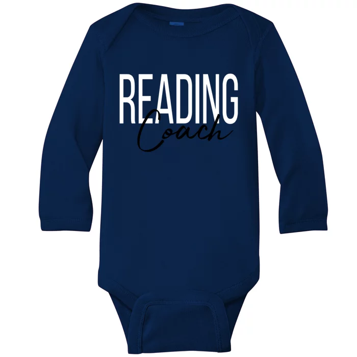 Reading Coach Literacy Coach Teacher Gift Baby Long Sleeve Bodysuit