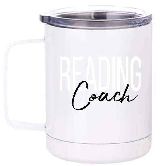 Reading Coach Literacy Coach Teacher Gift Front & Back 12oz Stainless Steel Tumbler Cup