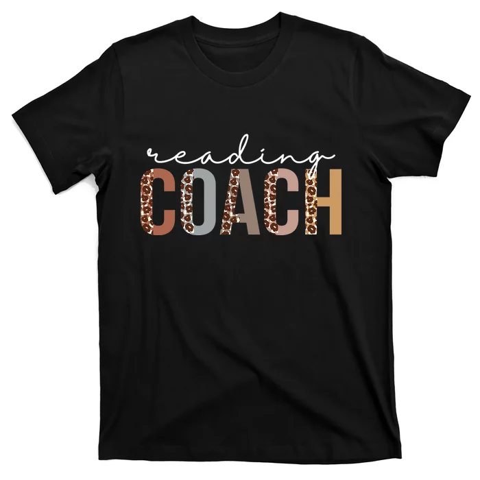 Reading Coach Leopard Appreciation Funny For Women For Work T-Shirt