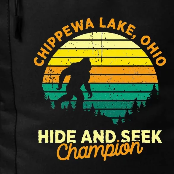 Retro Chippewa Lake Ohio Big Foot Souvenir Daily Commute Backpack