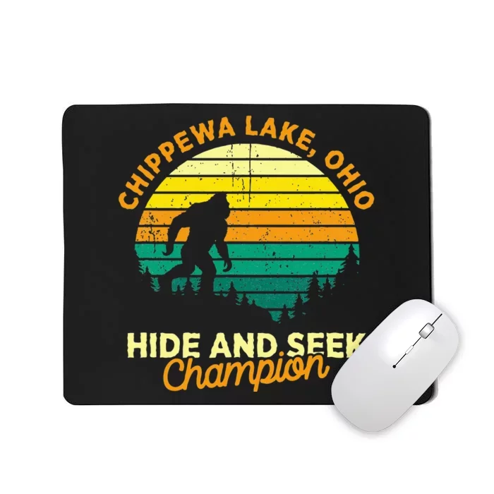 Retro Chippewa Lake Ohio Big Foot Souvenir Mousepad