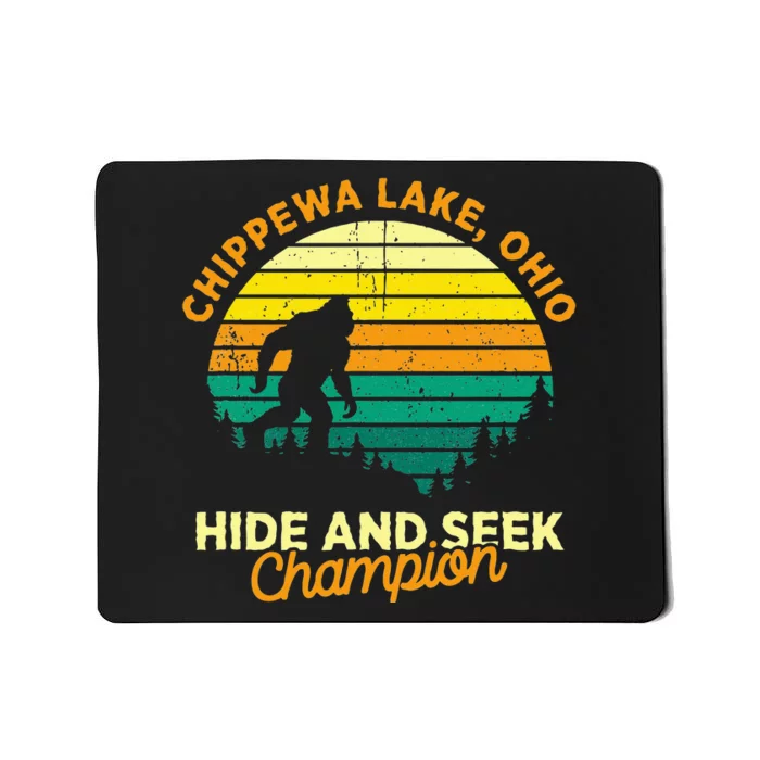 Retro Chippewa Lake Ohio Big Foot Souvenir Mousepad