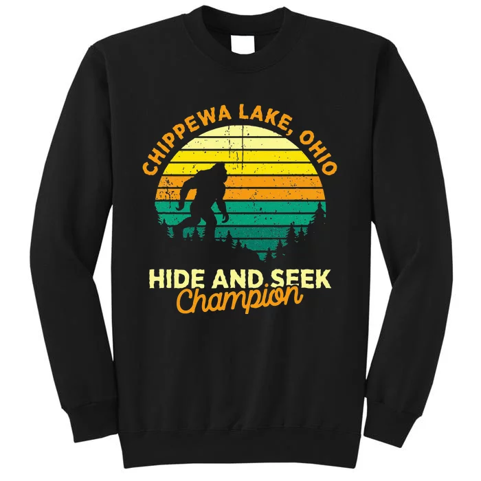 Retro Chippewa Lake Ohio Big Foot Souvenir Tall Sweatshirt