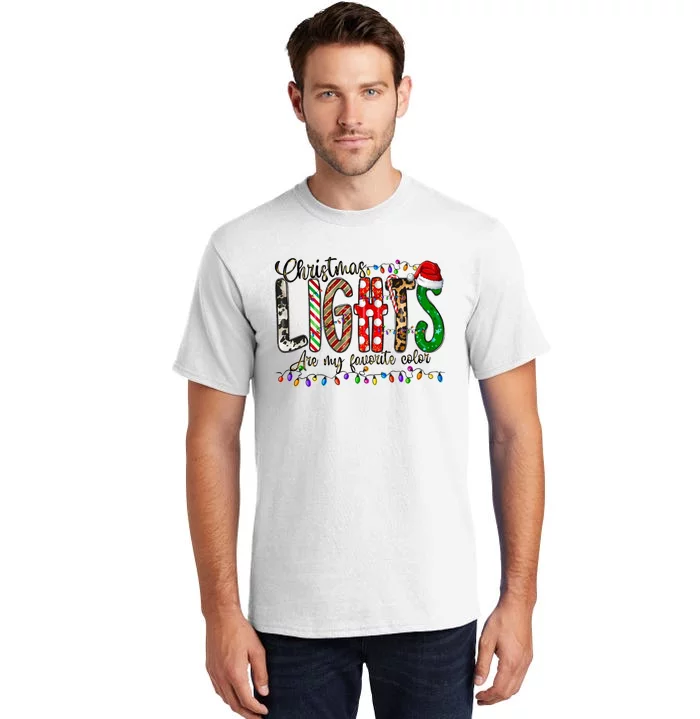 Retro Christmas Lights Are My Favorite Christmas Tall T-Shirt