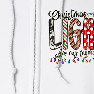 Retro Christmas Lights Are My Favorite Christmas Full Zip Hoodie