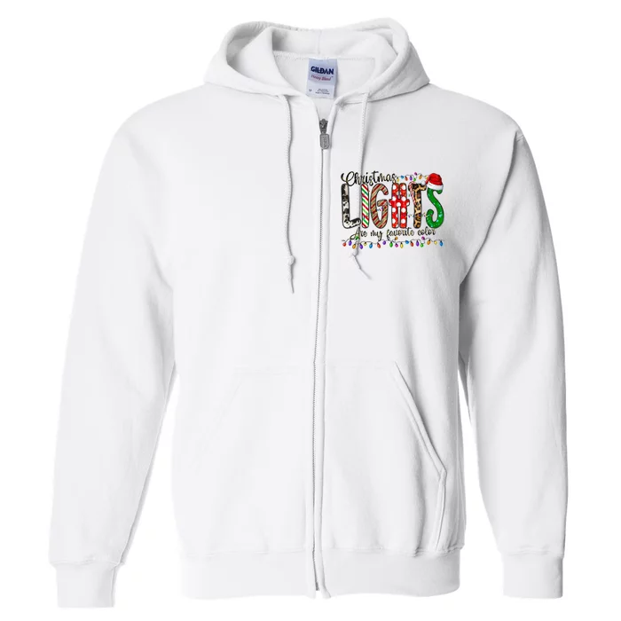 Retro Christmas Lights Are My Favorite Christmas Full Zip Hoodie