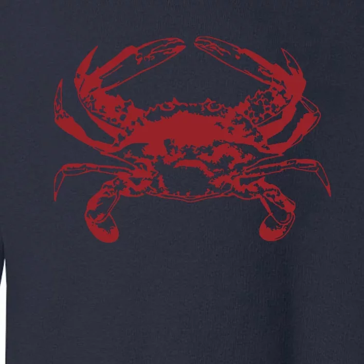 Red Crab, Love Red Crab Toddler Sweatshirt