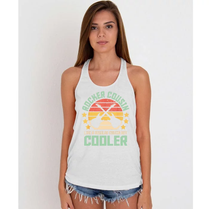 Rocker Cousin Like A Regular Cousin But Cooler Women's Knotted Racerback Tank