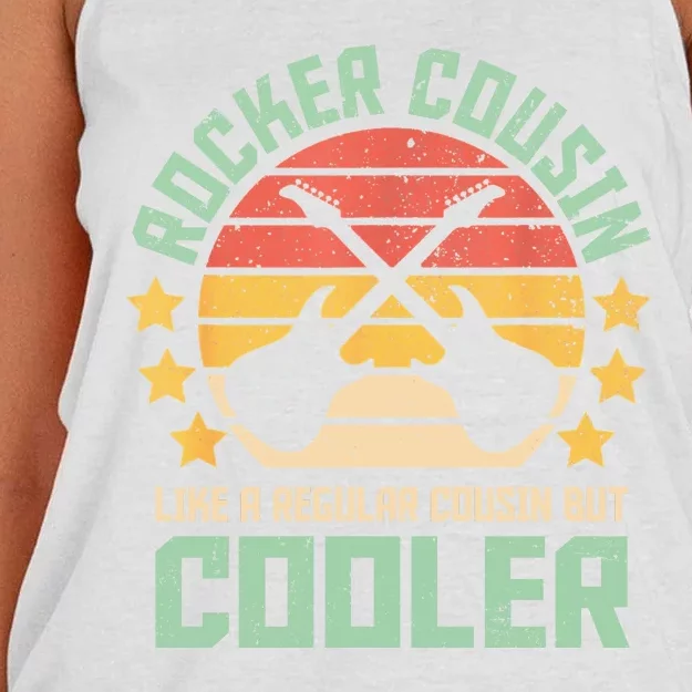 Rocker Cousin Like A Regular Cousin But Cooler Women's Knotted Racerback Tank