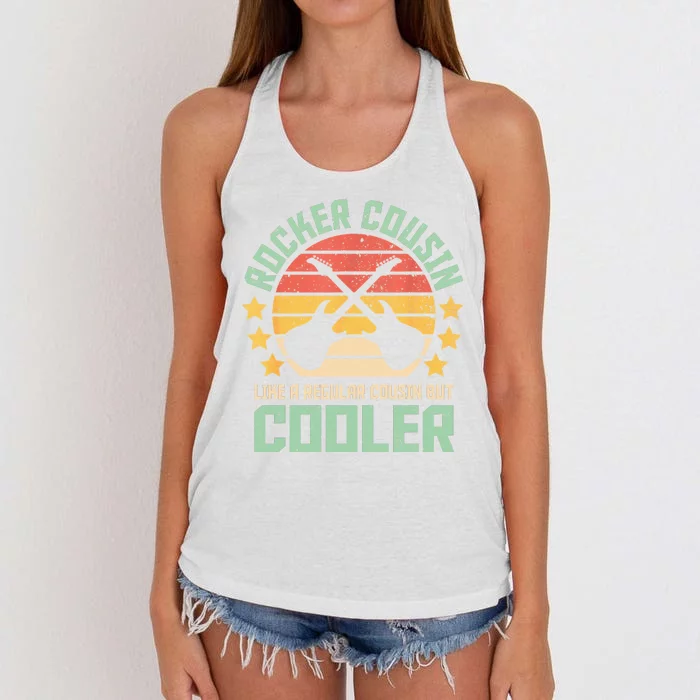 Rocker Cousin Like A Regular Cousin But Cooler Women's Knotted Racerback Tank