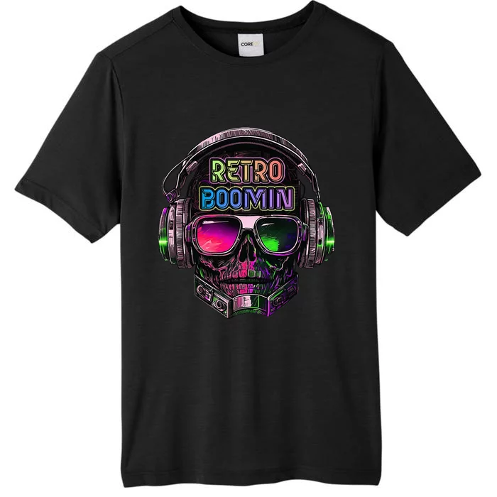 Retro Cool Music Skull Design Apparel ChromaSoft Performance T-Shirt