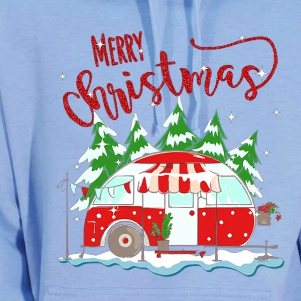 Rvs Camping Merry Christmas Funny Camper Tree Xmas Snow Funny Gift Unisex Surf Hoodie