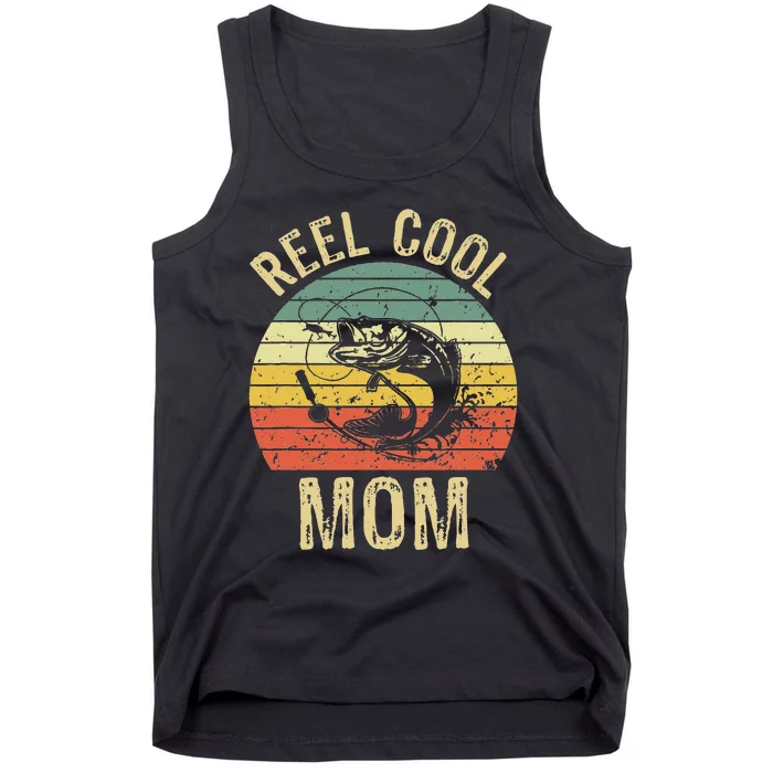 Reel Cool Mom Fishing Gifts Fishing Lovers Retro Tank Top