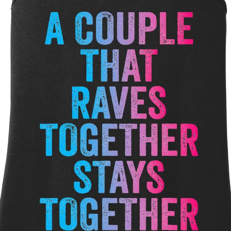 Rave Couple Matching EDM Dance Music Festival Trippy Ladies Essential Tank