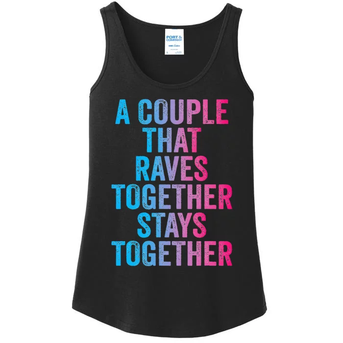 Rave Couple Matching EDM Dance Music Festival Trippy Ladies Essential Tank