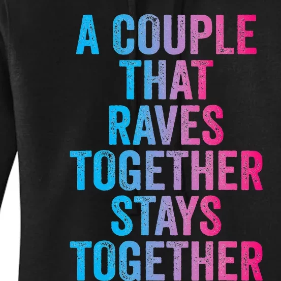 Rave Couple Matching EDM Dance Music Festival Trippy Women's Pullover Hoodie