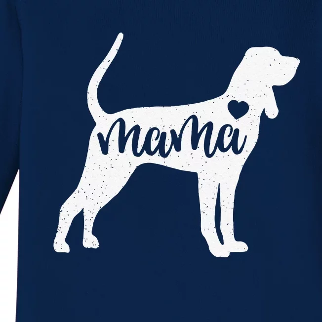 Redbone Coonhound Mama Mom Dog Cute Mothers Day Gift Baby Long Sleeve Bodysuit