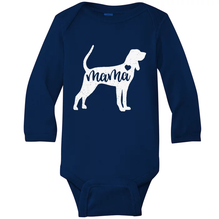 Redbone Coonhound Mama Mom Dog Cute Mothers Day Gift Baby Long Sleeve Bodysuit