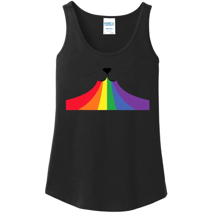 Rainbow Cat Mouth Ladies Essential Tank