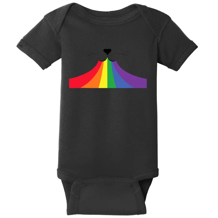 Rainbow Cat Mouth Baby Bodysuit