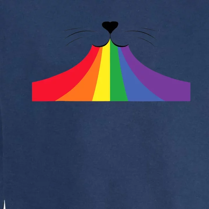 Rainbow Cat Mouth Garment-Dyed Sweatshirt