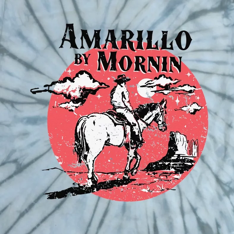 Retro Country Music Amarillo By Morning Western Cow Gift Tie-Dye T-Shirt