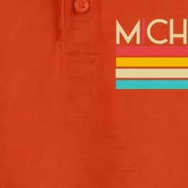 Retro Colors Michigan Dry Zone Grid Performance Polo