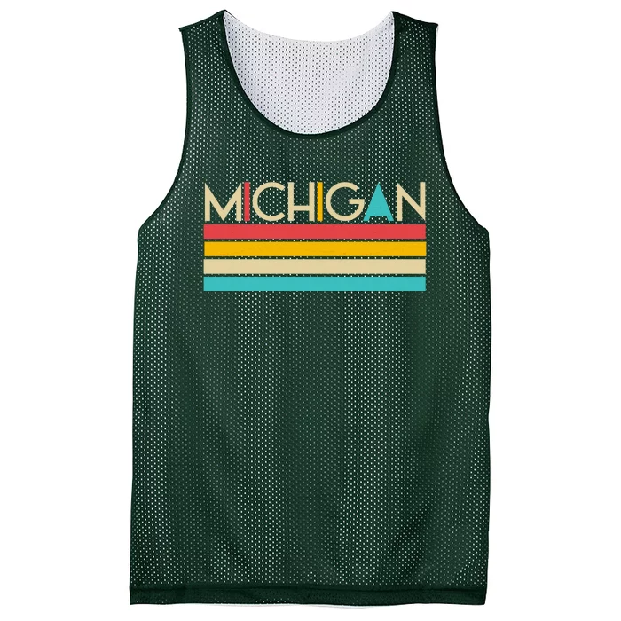 Retro Colors Michigan Mesh Reversible Basketball Jersey Tank