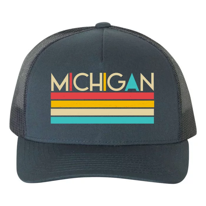 Retro Colors Michigan Yupoong Adult 5-Panel Trucker Hat