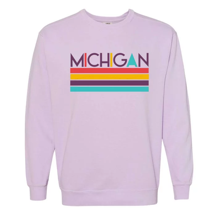 Retro Colors Michigan Garment-Dyed Sweatshirt