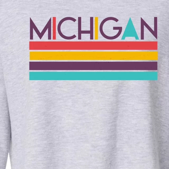 Retro Colors Michigan Cropped Pullover Crew