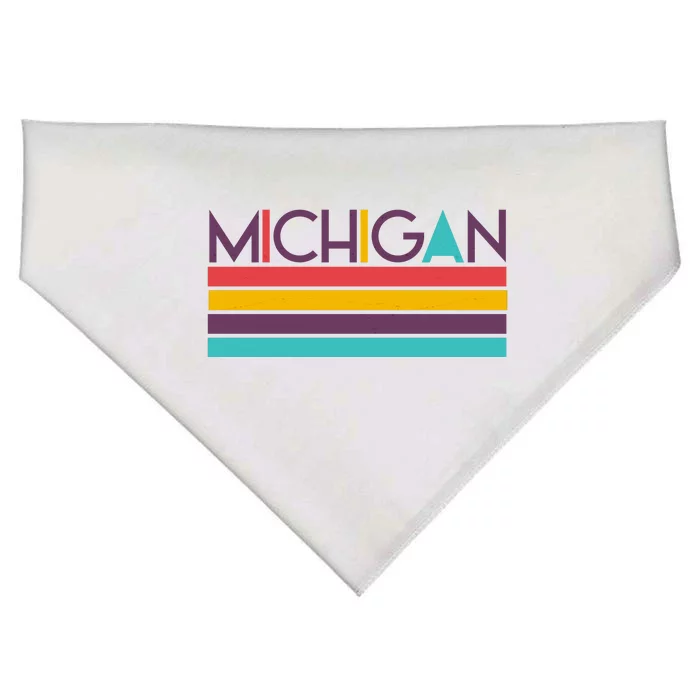 Retro Colors Michigan USA-Made Doggie Bandana